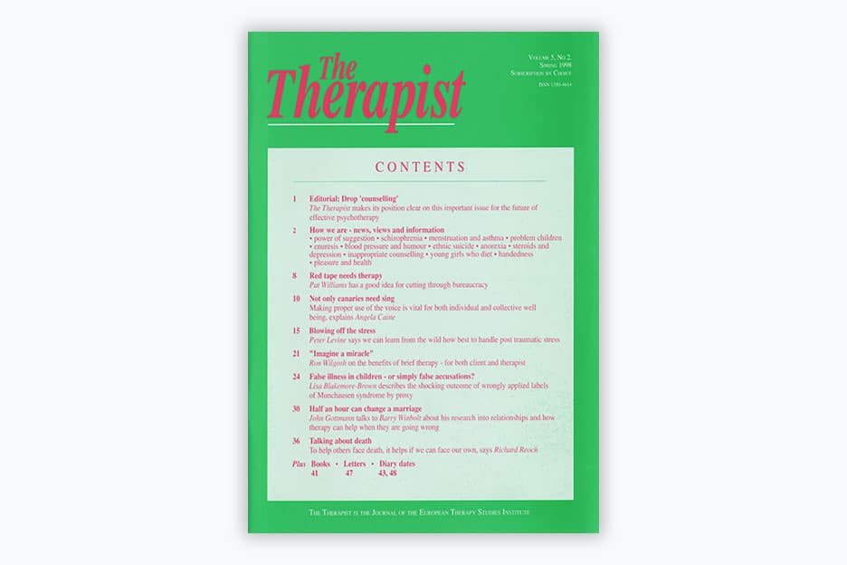 The Therapist - Volume 5, No 2 (1998)