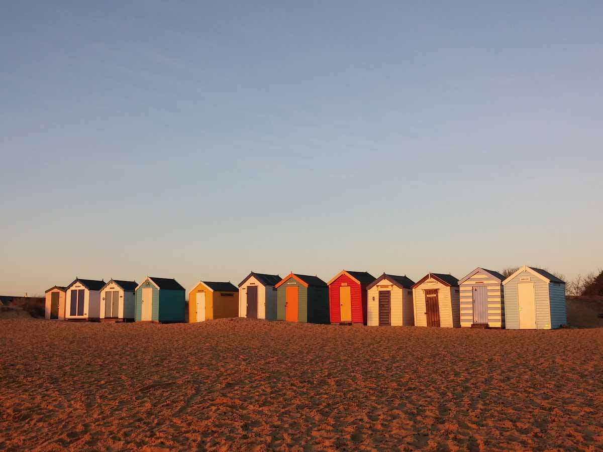 photo of beach huts