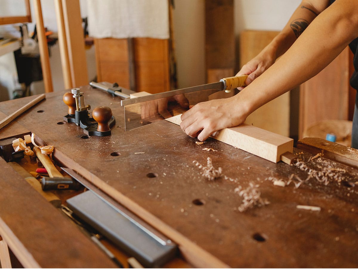 Image of a woodworker