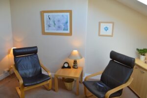 Therapy room at Human Givens Wellbeing Centre York