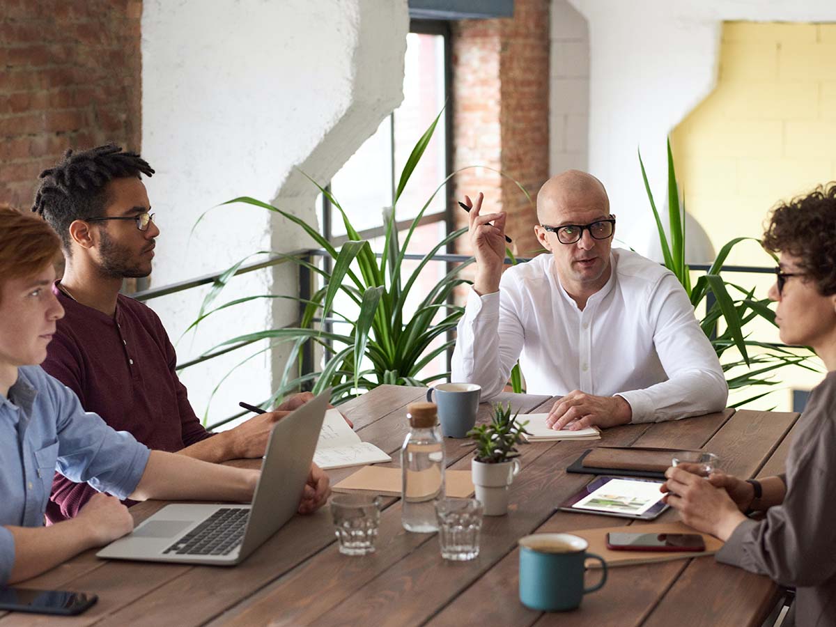 People having a meeting