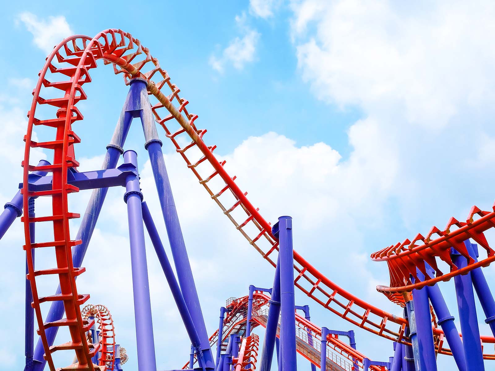 Rollercoaster symbolising the emotional journey of living with chronic illness