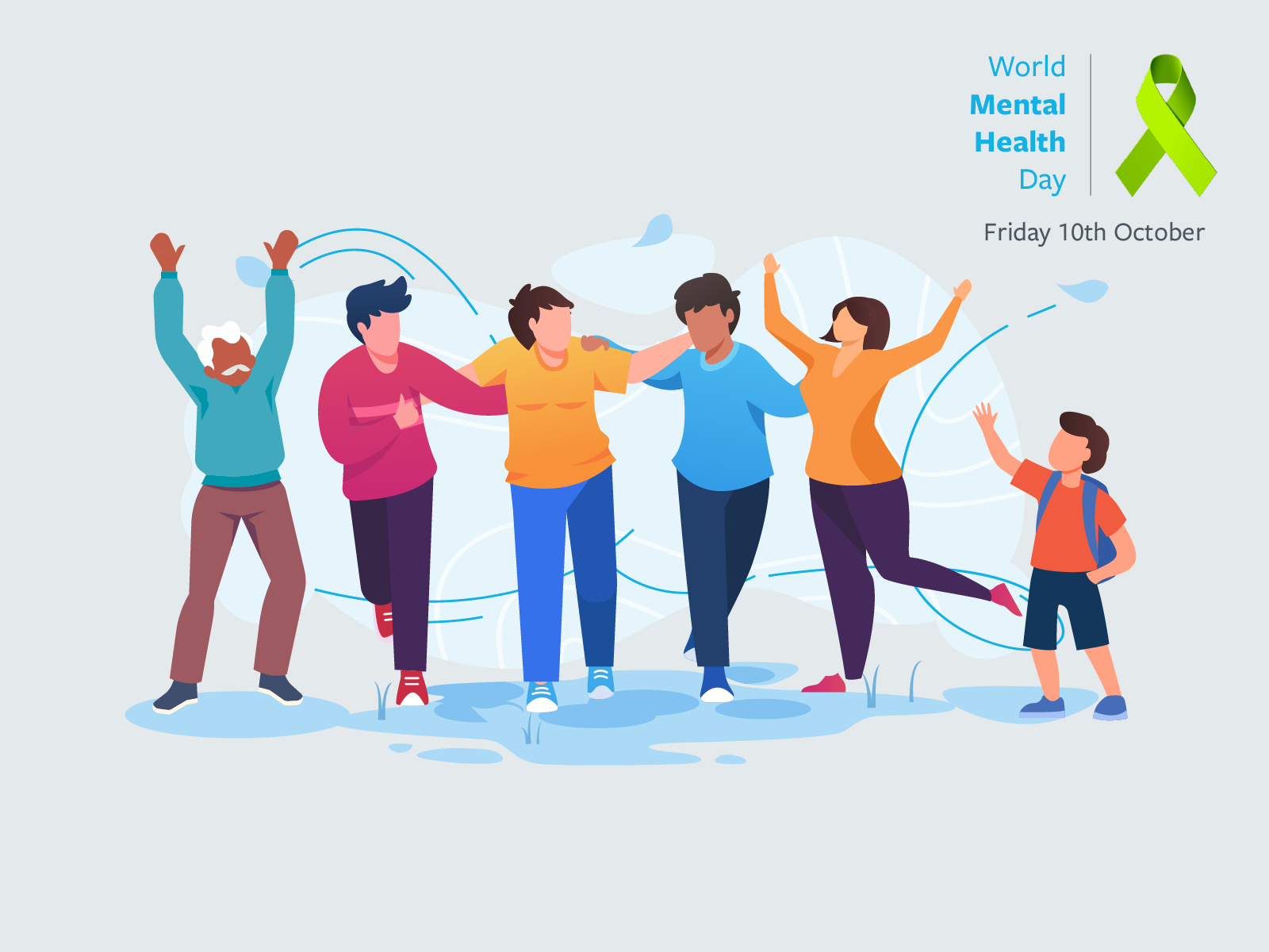 World Mental Health Day 2025 - Illustration Graphic